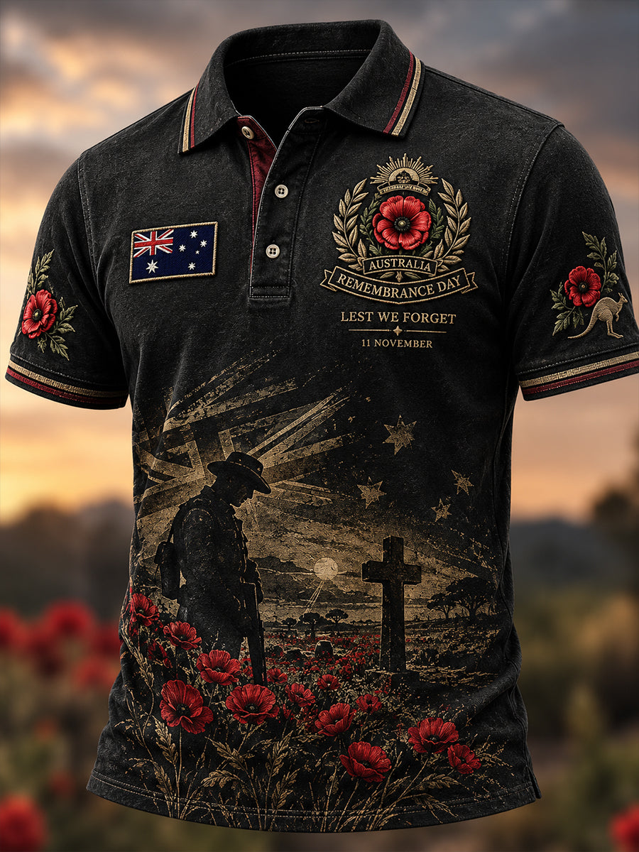 Men's Remembrance Day In Australia Short Sleeve Shirt