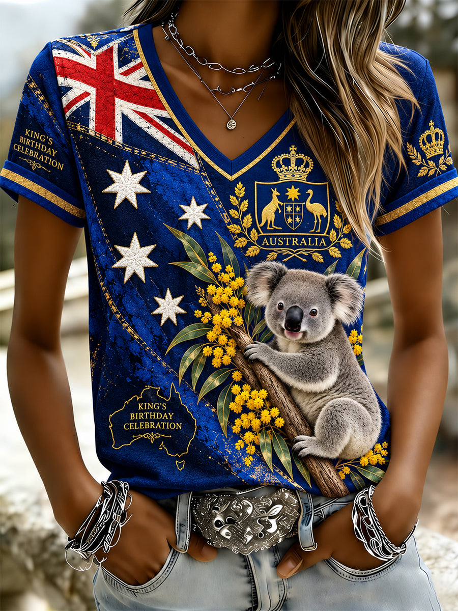Women's Vintage Australian Holiday Casual Comfortable Short Sleeve T-Shirt