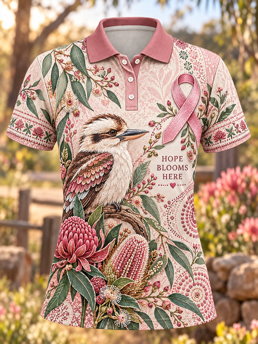 Women's Breast Cancer Awareness Culture In Australia Polo T-Shirt