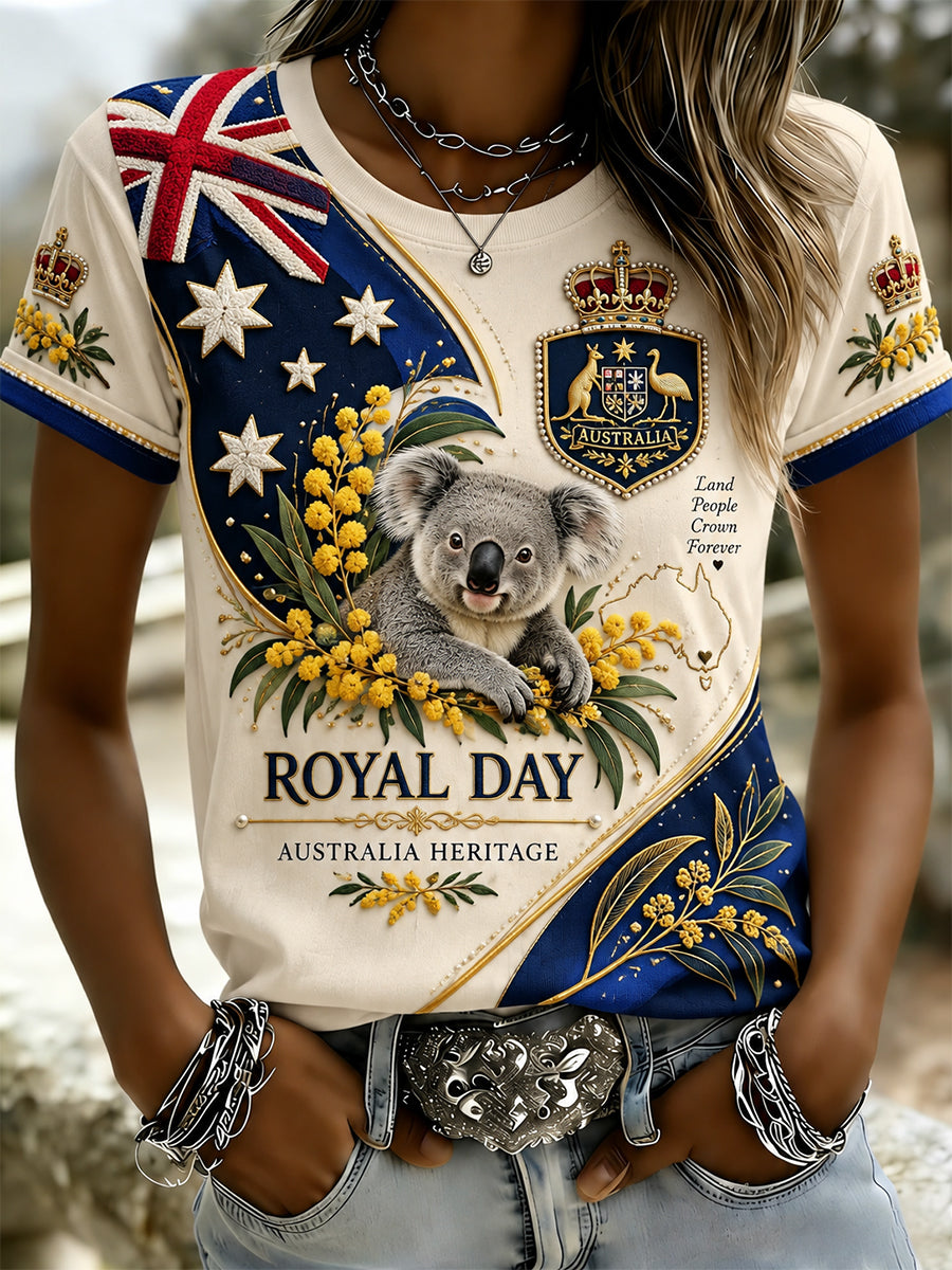 Women's Vintage Australian Holiday Casual Comfortable Short Sleeve T-Shirt