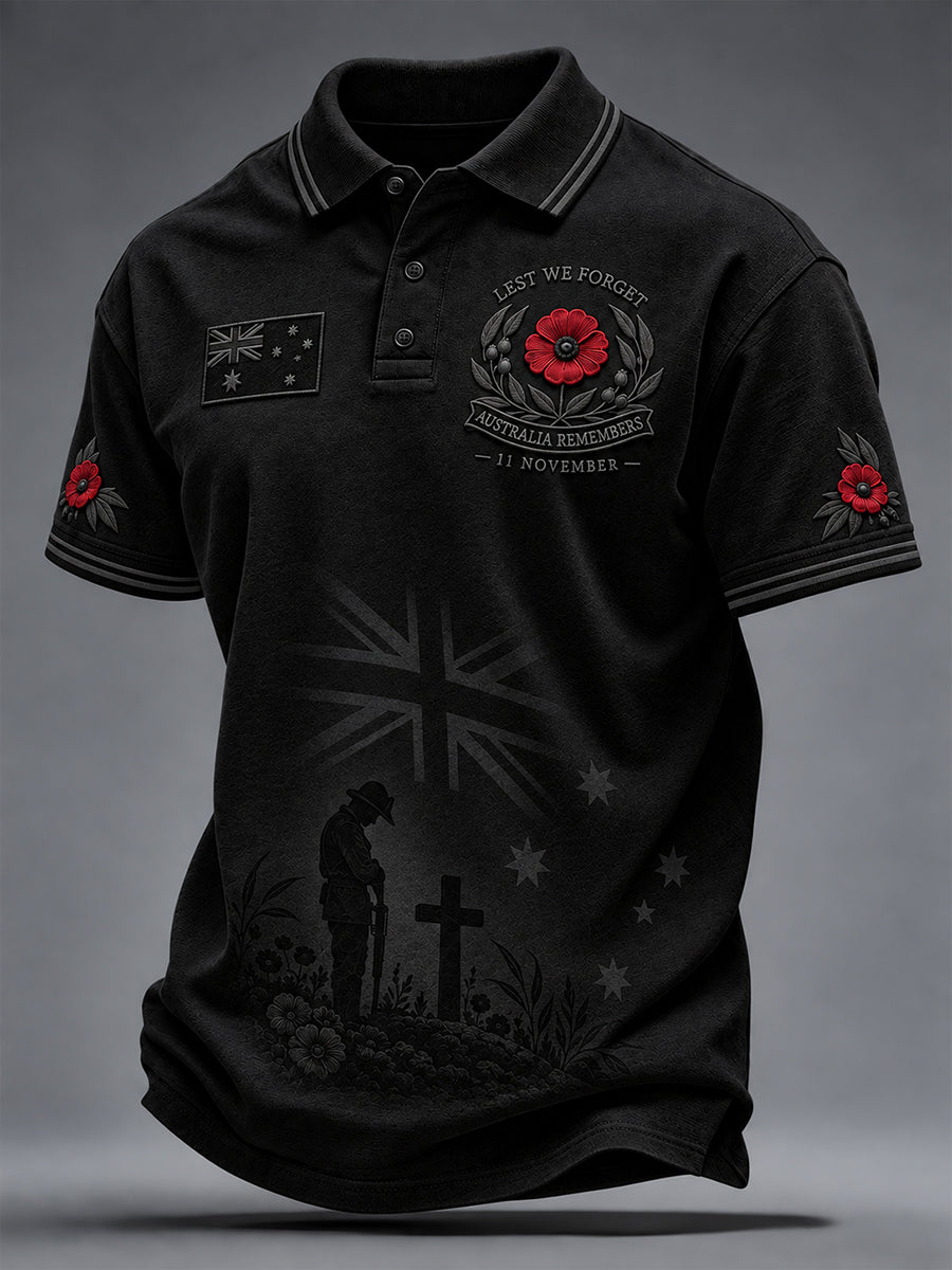 Men's Remembrance Day in Australia Short Sleeve Shirt