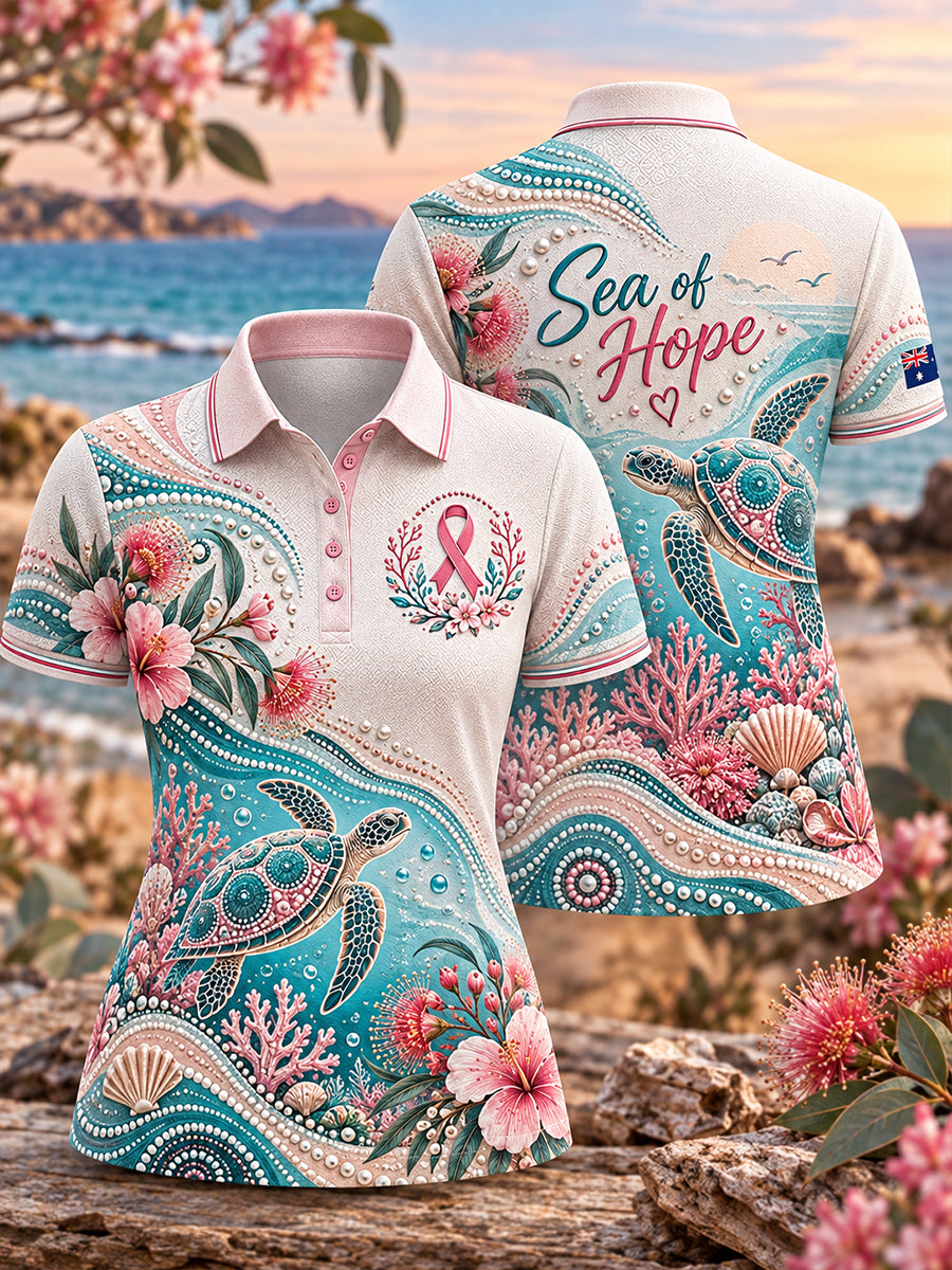 Women's Breast Cancer Awareness In Australia Polo T-Shirt