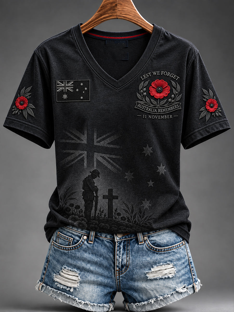 Women's Remembrance Day in Australia Short Sleeve T-shirt