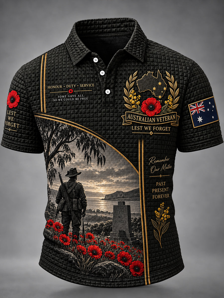 Men's Remembrance Day in Australia Short Sleeve Shirt