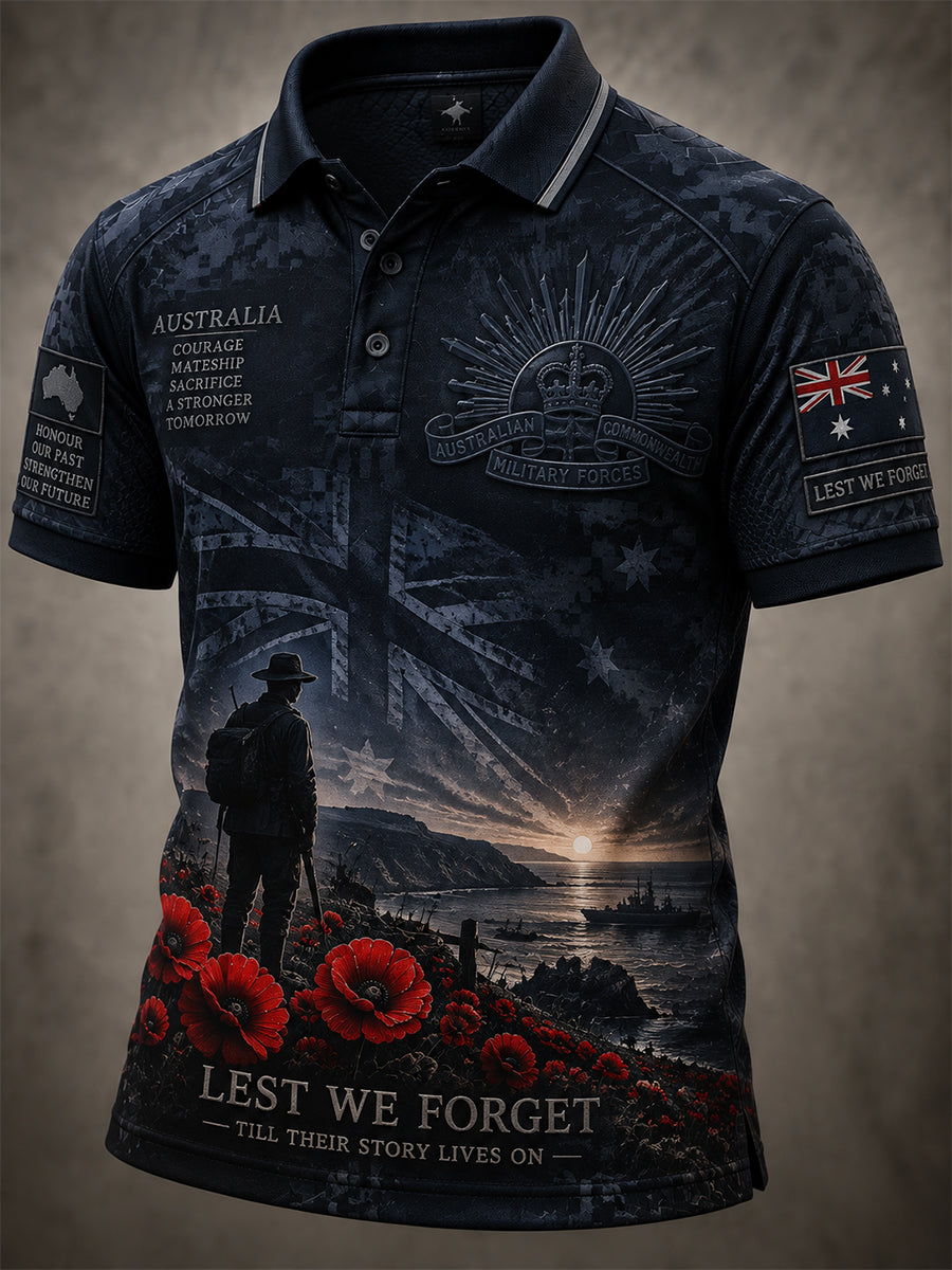 Men's Remembrance Day In Australia Polo Shirt