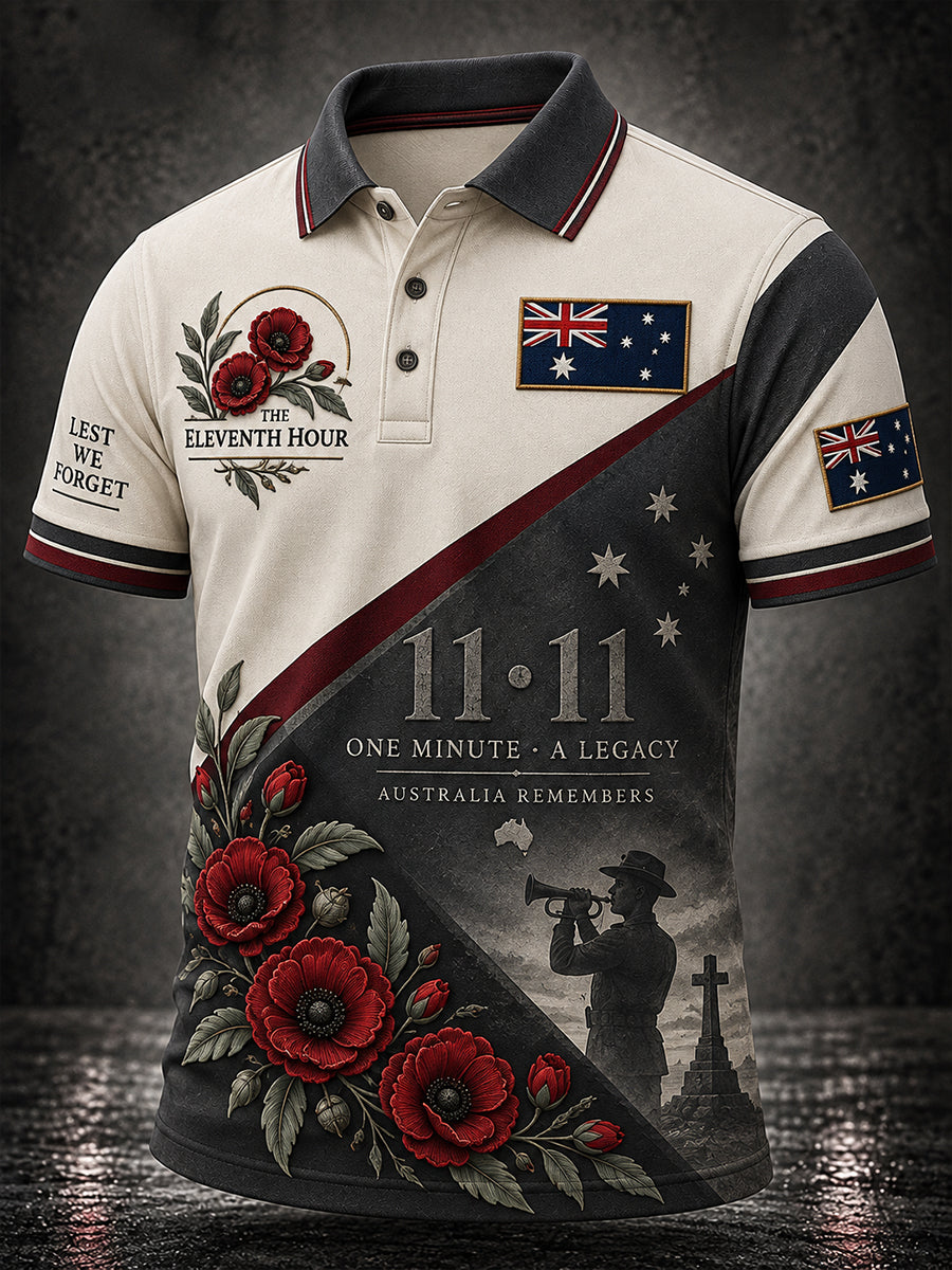 Men's Australian Veterans Remembrance Day Short Sleeve Shirt
