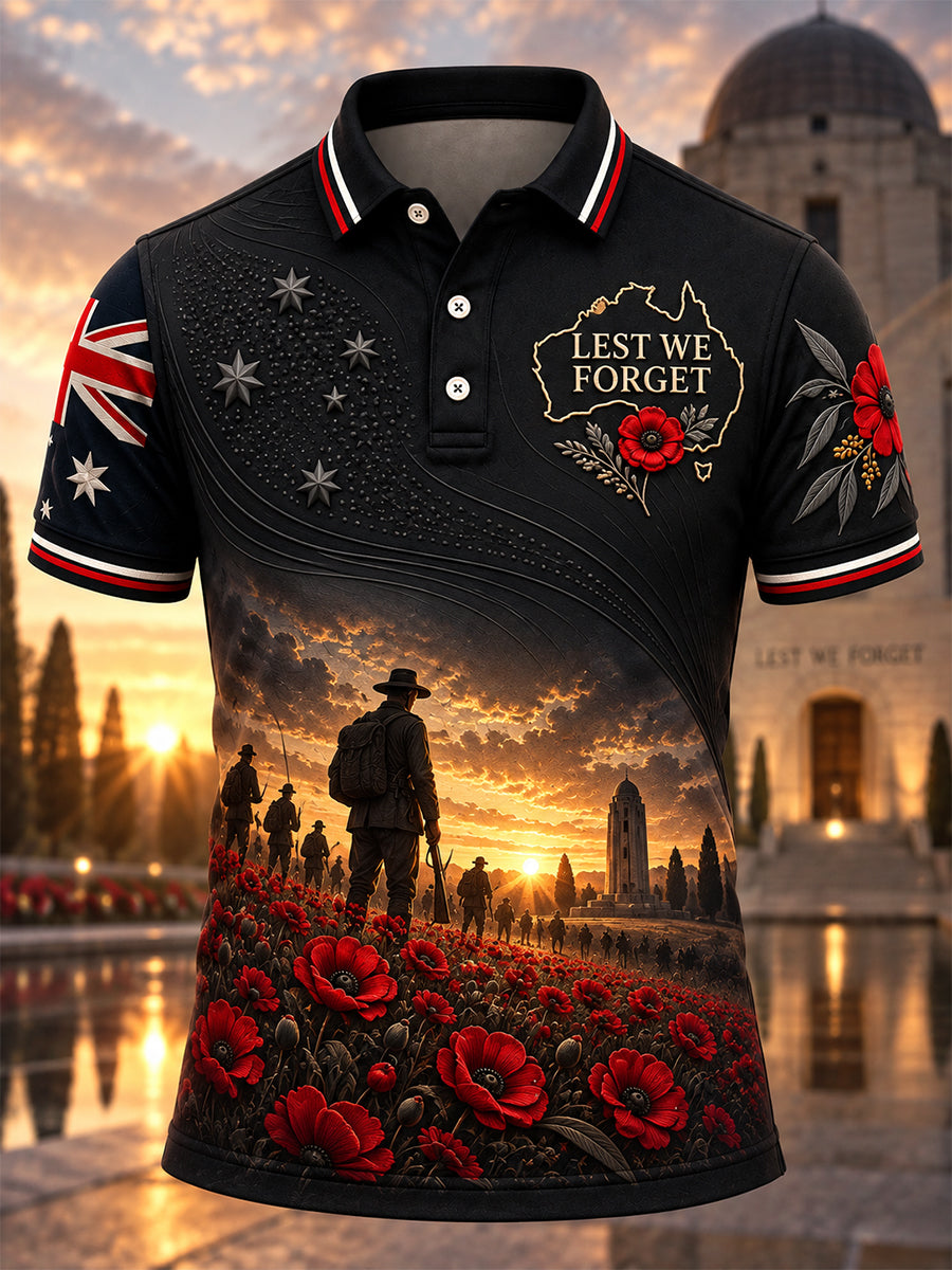Men's Remembrance Day In Australia Polo Shirt