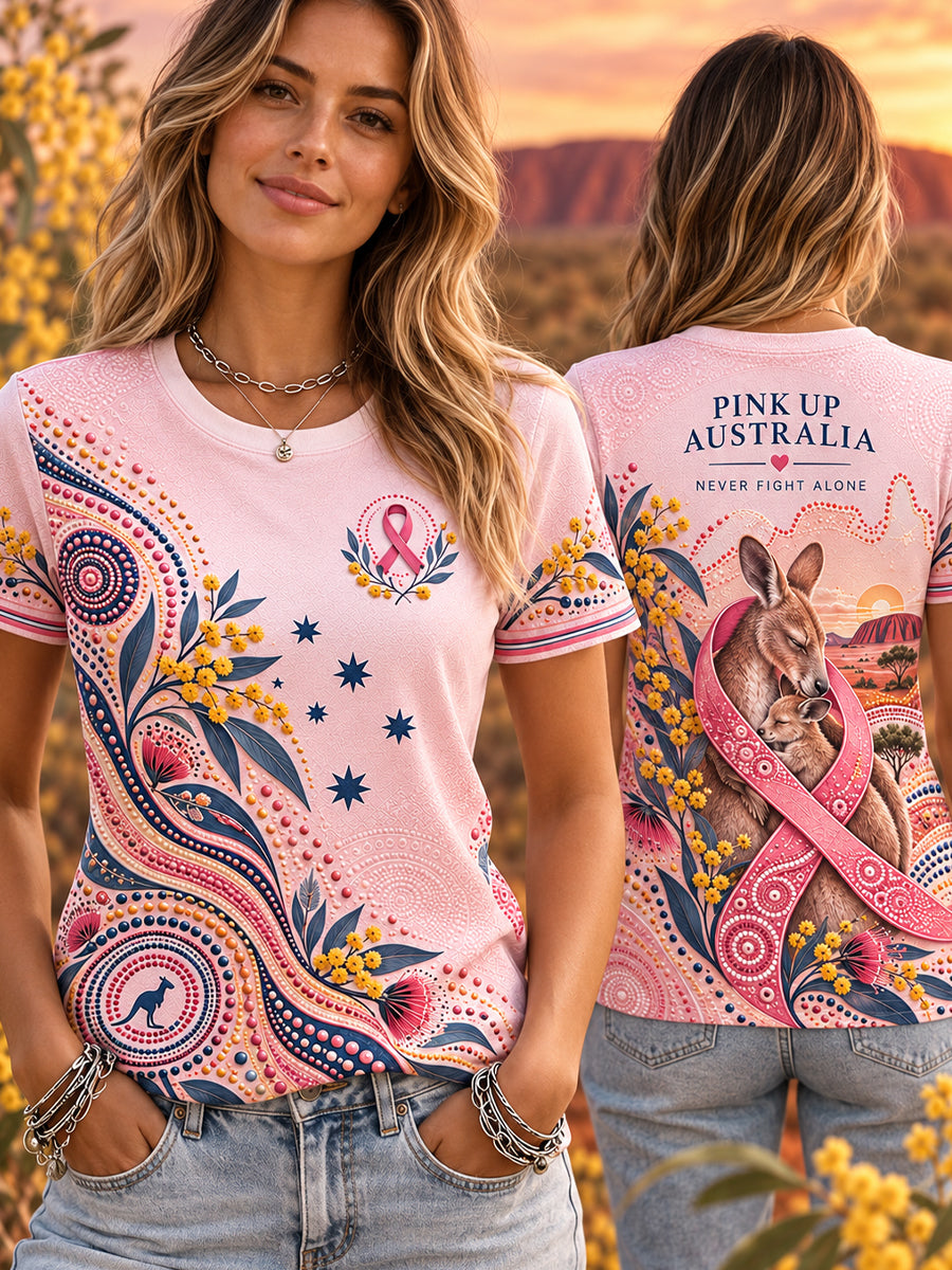 Women's Breast Cancer Awareness In Australia Short-Sleeved T-Shirt