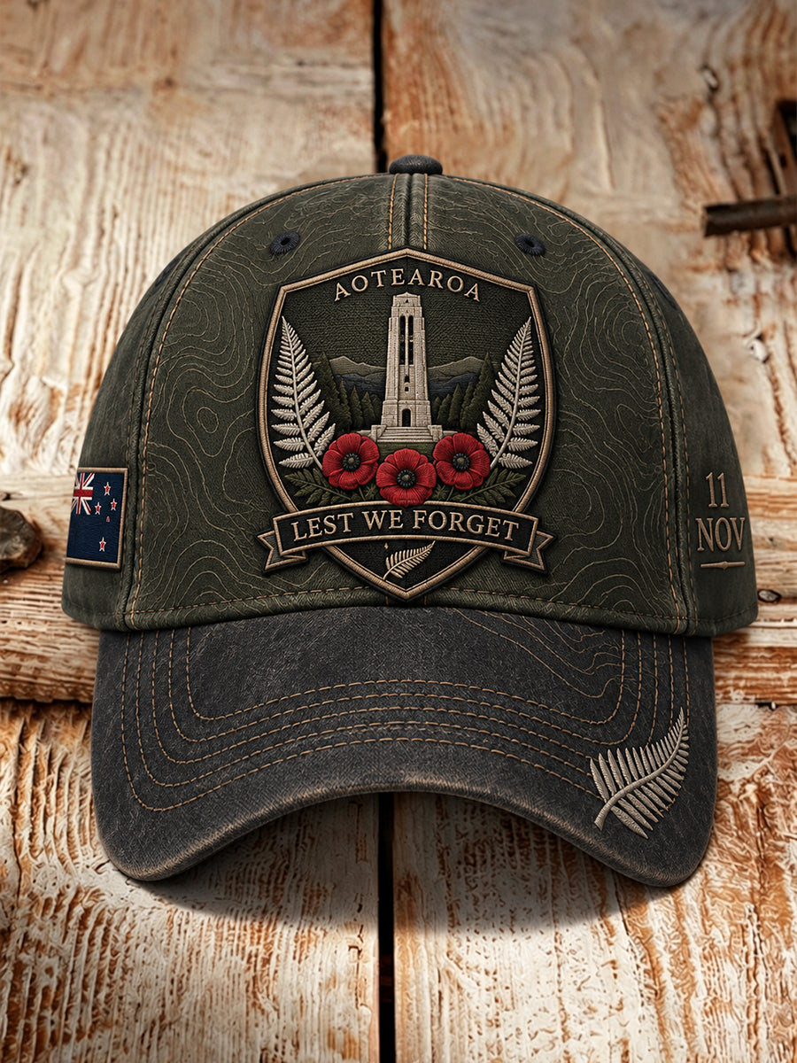 Unisex New Zealand Veteran Remembrance Day Hat