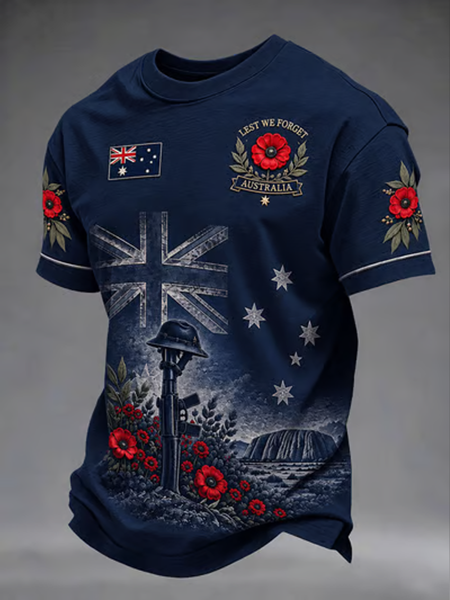 Men's Australian Veterans Print short sleeves t-shirt