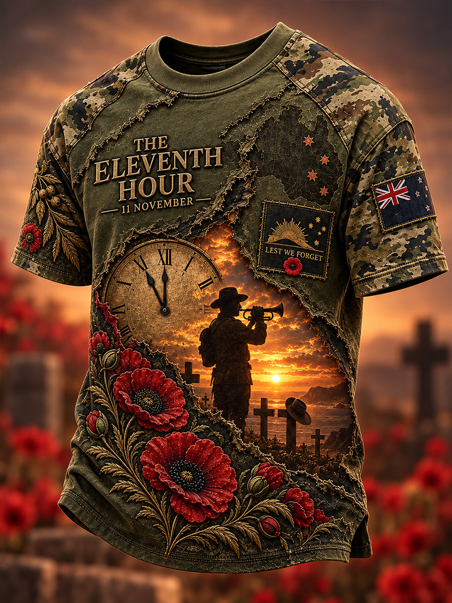 Men's Australian Veterans Remembrance Day Short Sleeves T-Shirt