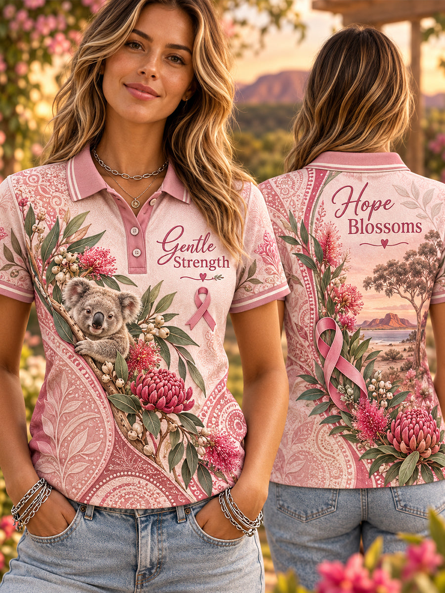 Women's Breast Cancer Awareness In Australia Polo T-Shirt