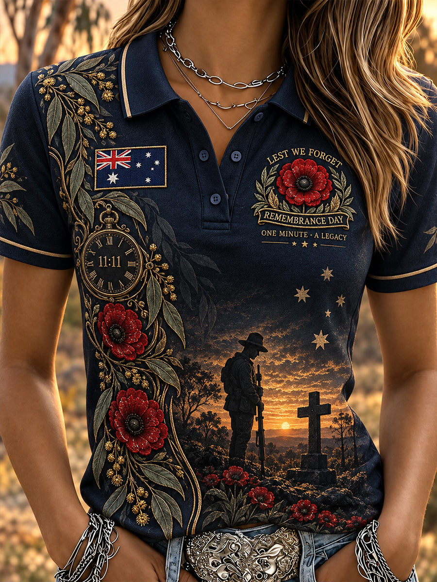 Women's Australian Veterans – Remembrance Day Polo T-Shirt