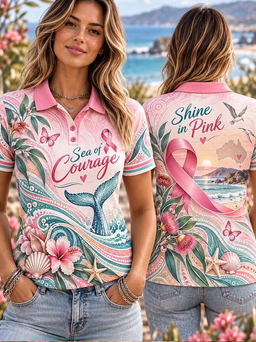 Women's Breast Cancer Awareness In Australia Polo T-Shirt