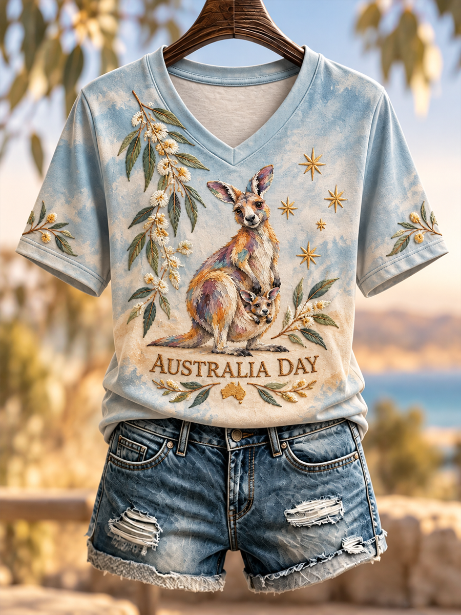 Women's Australia Day Printed short-sleeved T-shirt