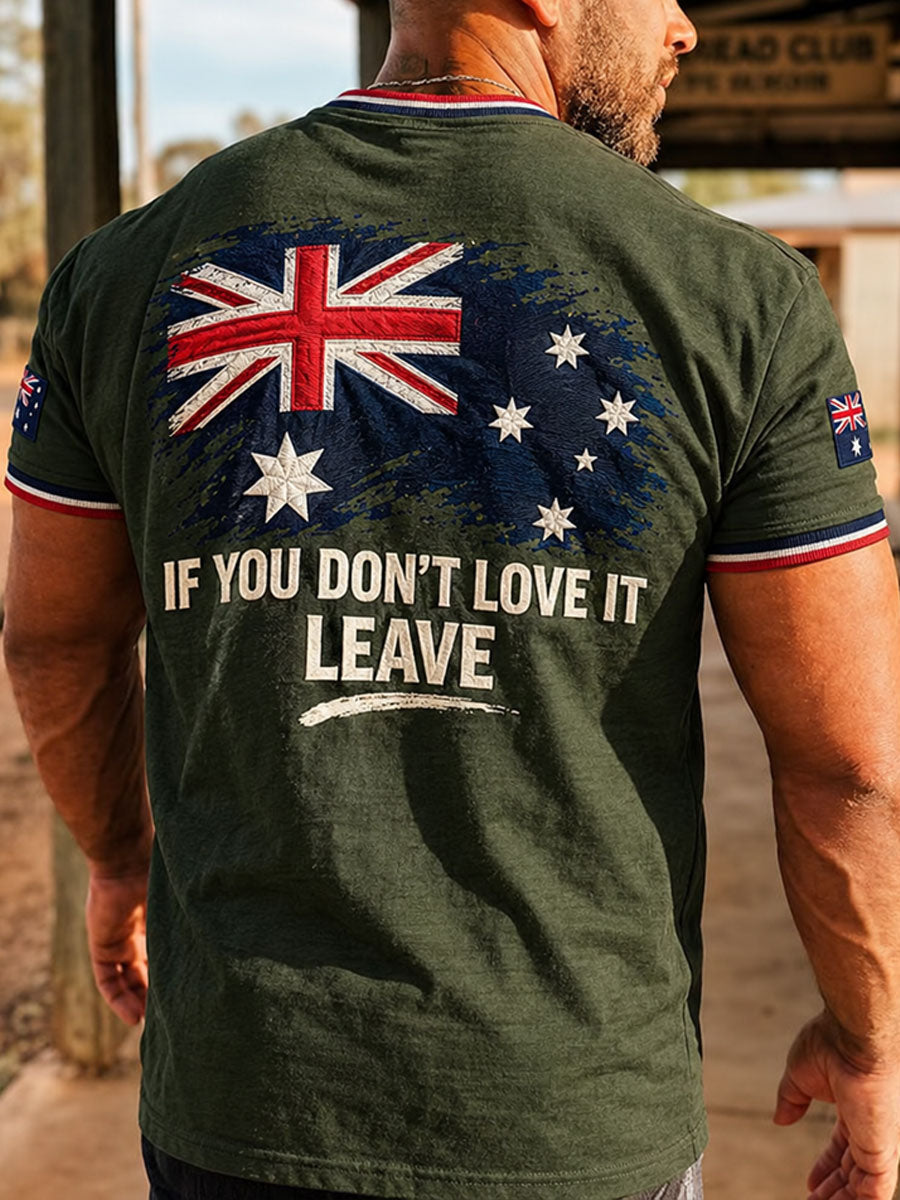 Men's Australia Day Proud Aussie Floral Art Printed t-shirt