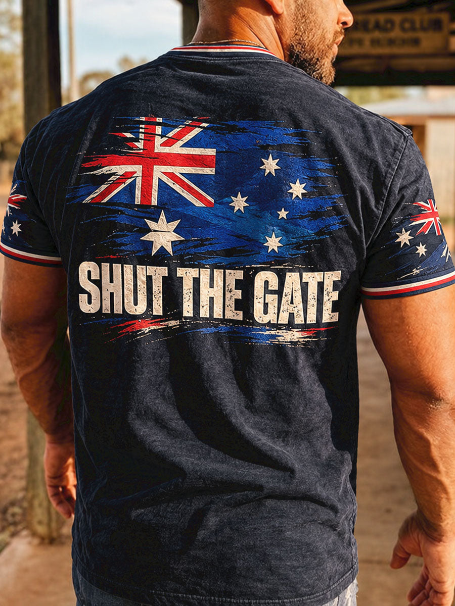 Men's Australia Day Proud Aussie Floral Art Printed t-shirt