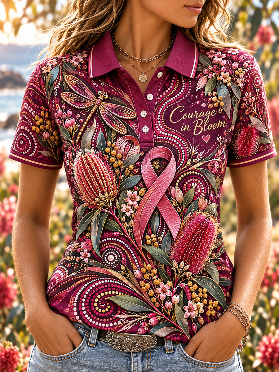 Women's Breast Cancer Awareness And Prevention In Australia Polo T-Shirt