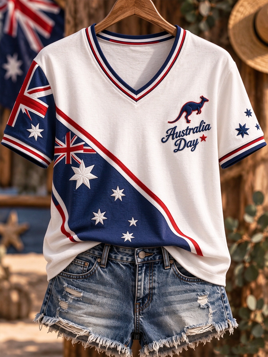 Women's Australia Day Printed short-sleeved T-shirt