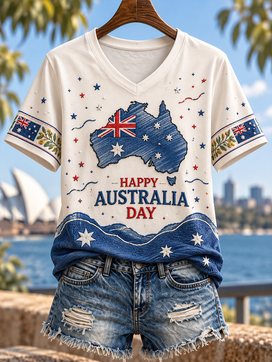 Women's Australia Day Printed short-sleeved T-shirt