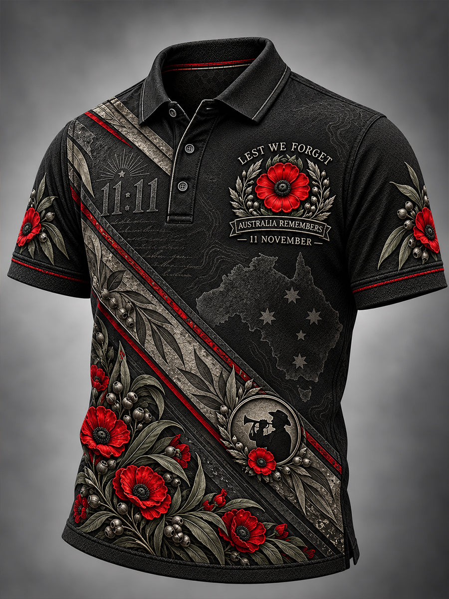 Men's Australian Veteran Remembrance Day Short Sleeves Shirt