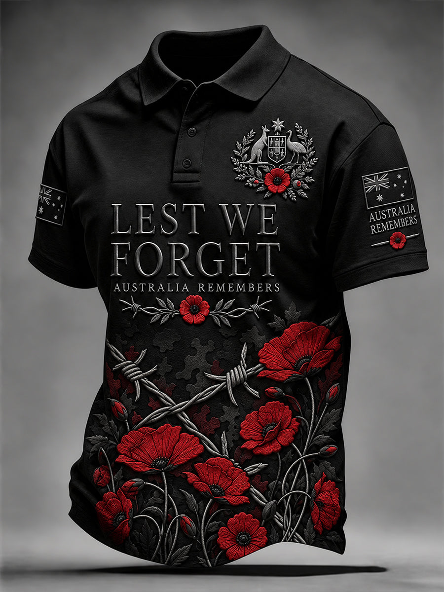 Men's Australia Veterans Remembrance Day Short Sleeve Shirt