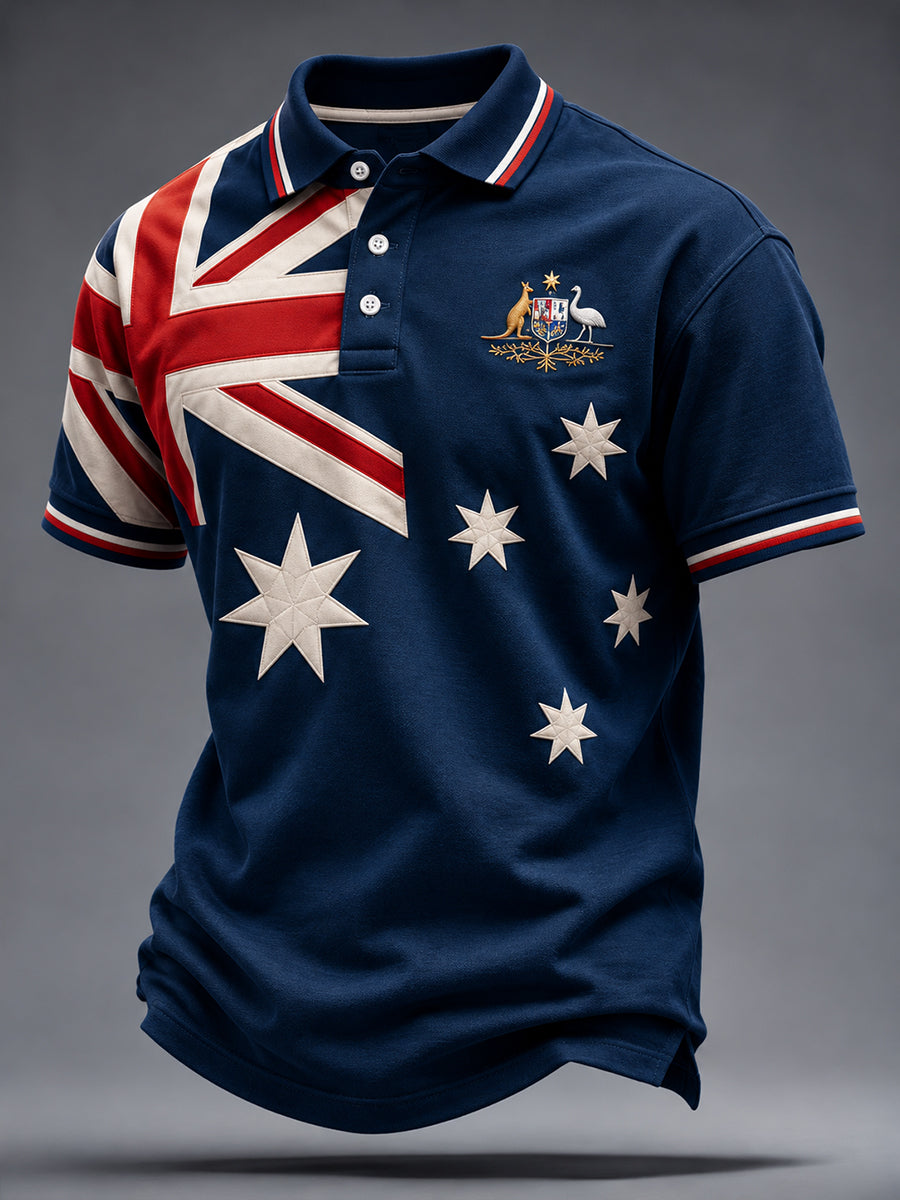 Men's Australia Day Proud Aussie Art Printed Casual Tops