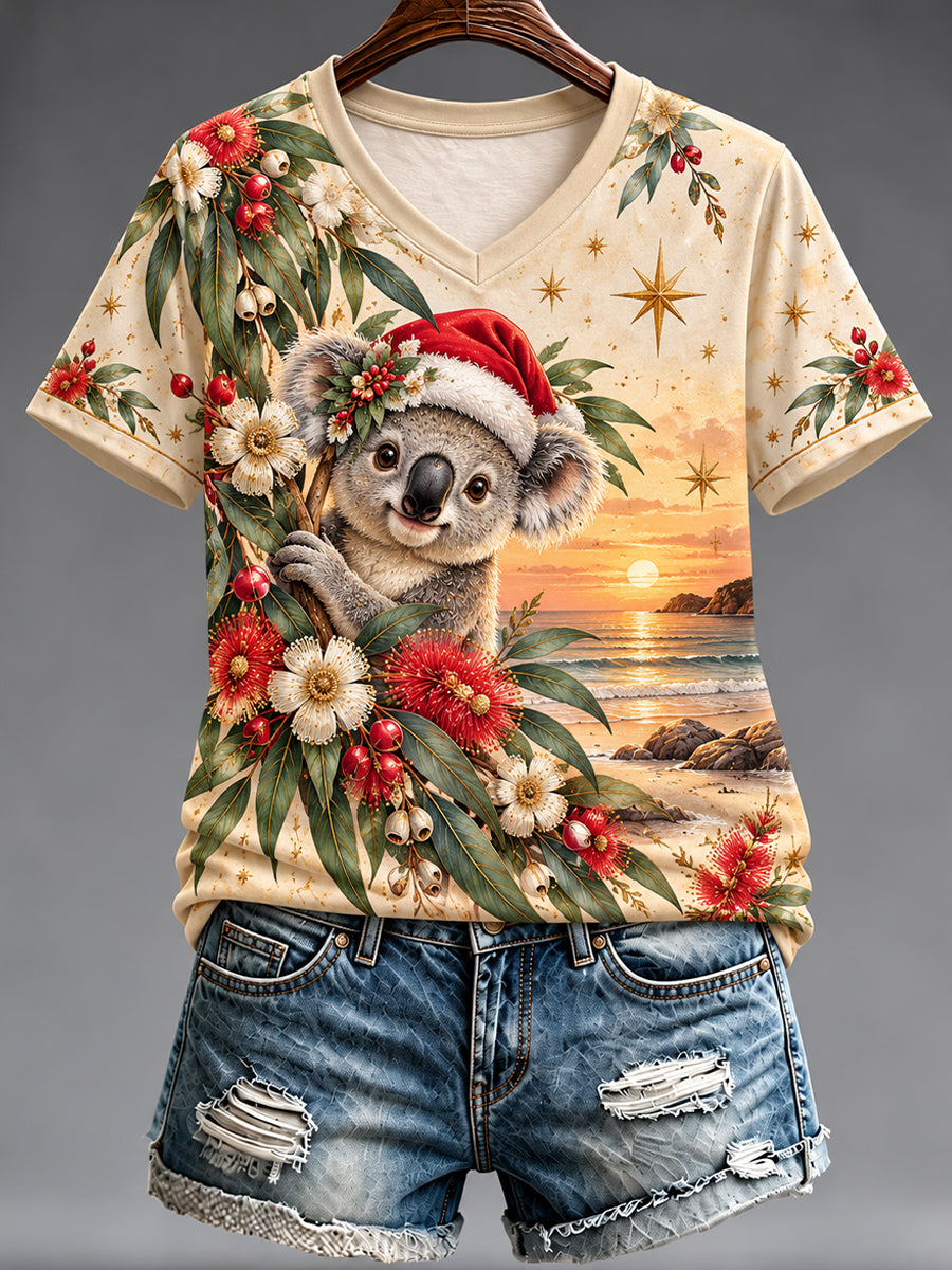 Women's Christmas In Australia Short-Sleeved T-Shirt