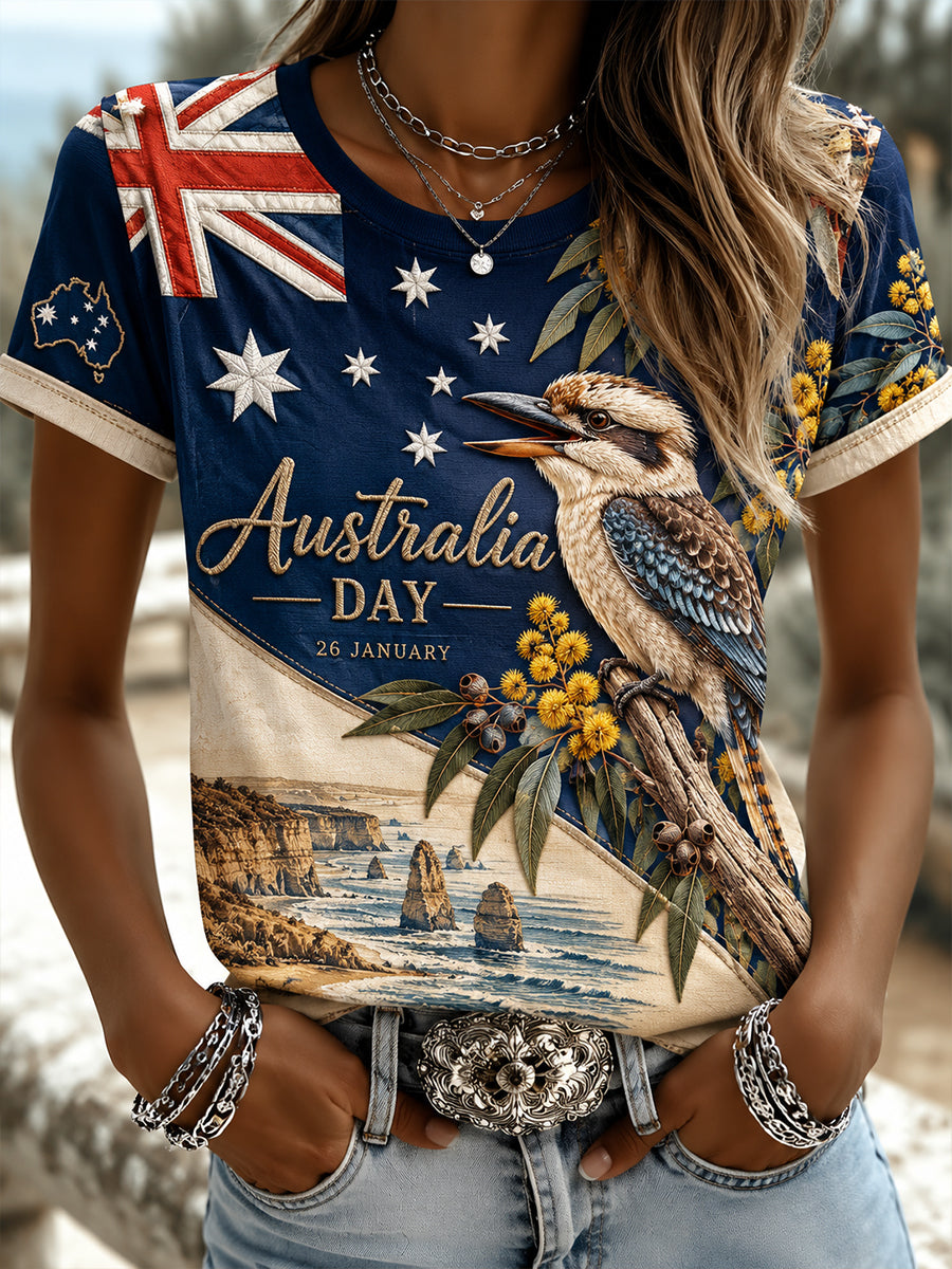 Women's Australia Day Hort-Sleeved T-Shirt