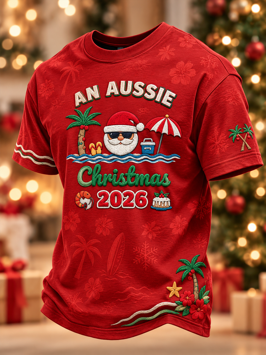 Men's Christmas in Australia Printed short sleeves t-shirt