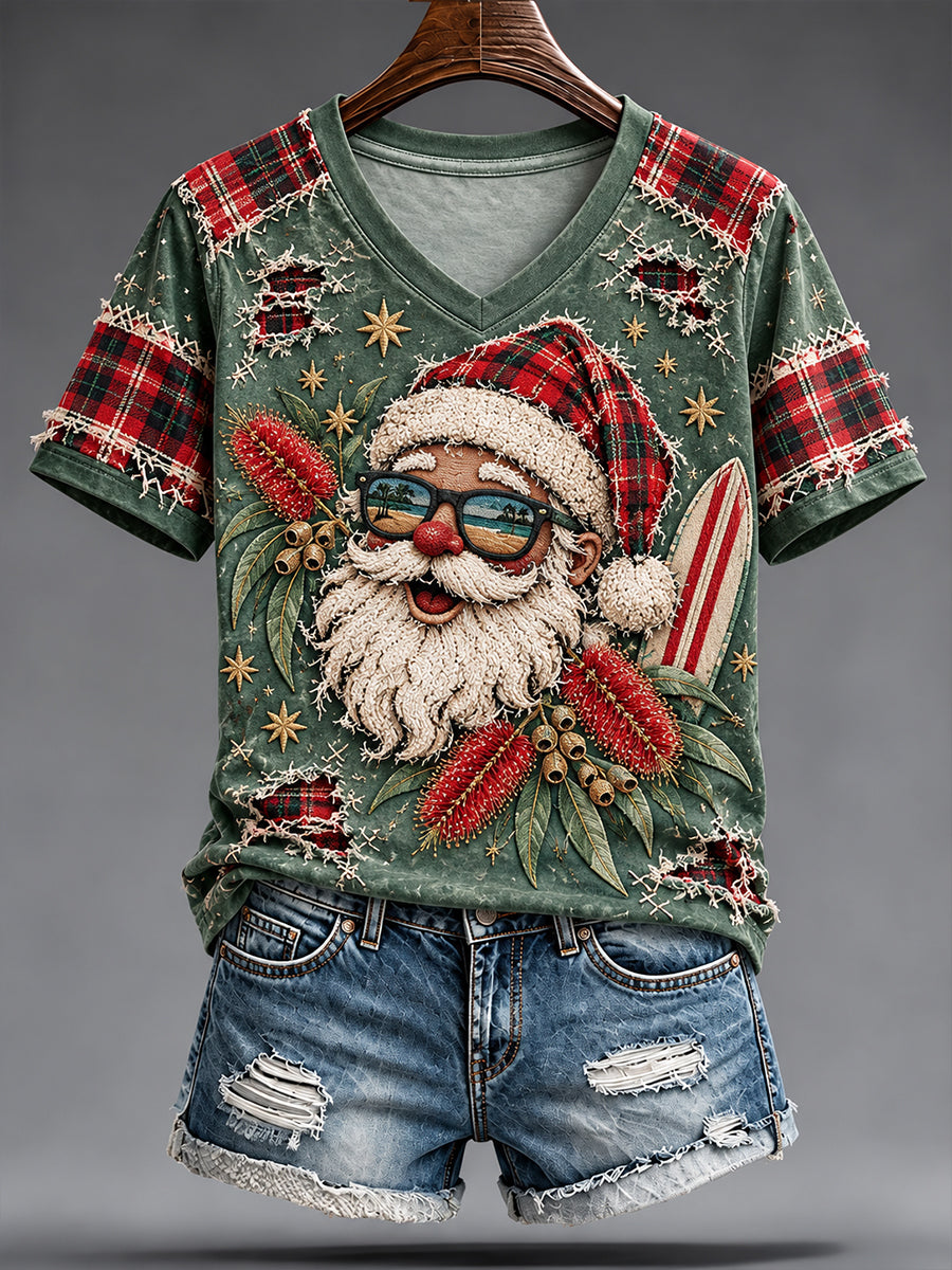 Women's AU Merry Aussie Christmas Printed T-shirt