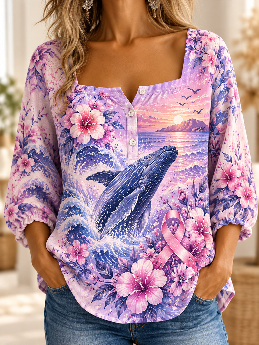 Women's Breast Cancer Awareness in Australia Art Print Casual Top