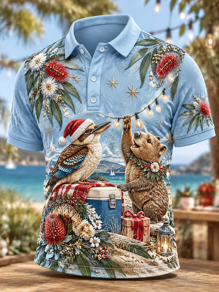 Men's Christmas In Australia Short Sleeve Shirt