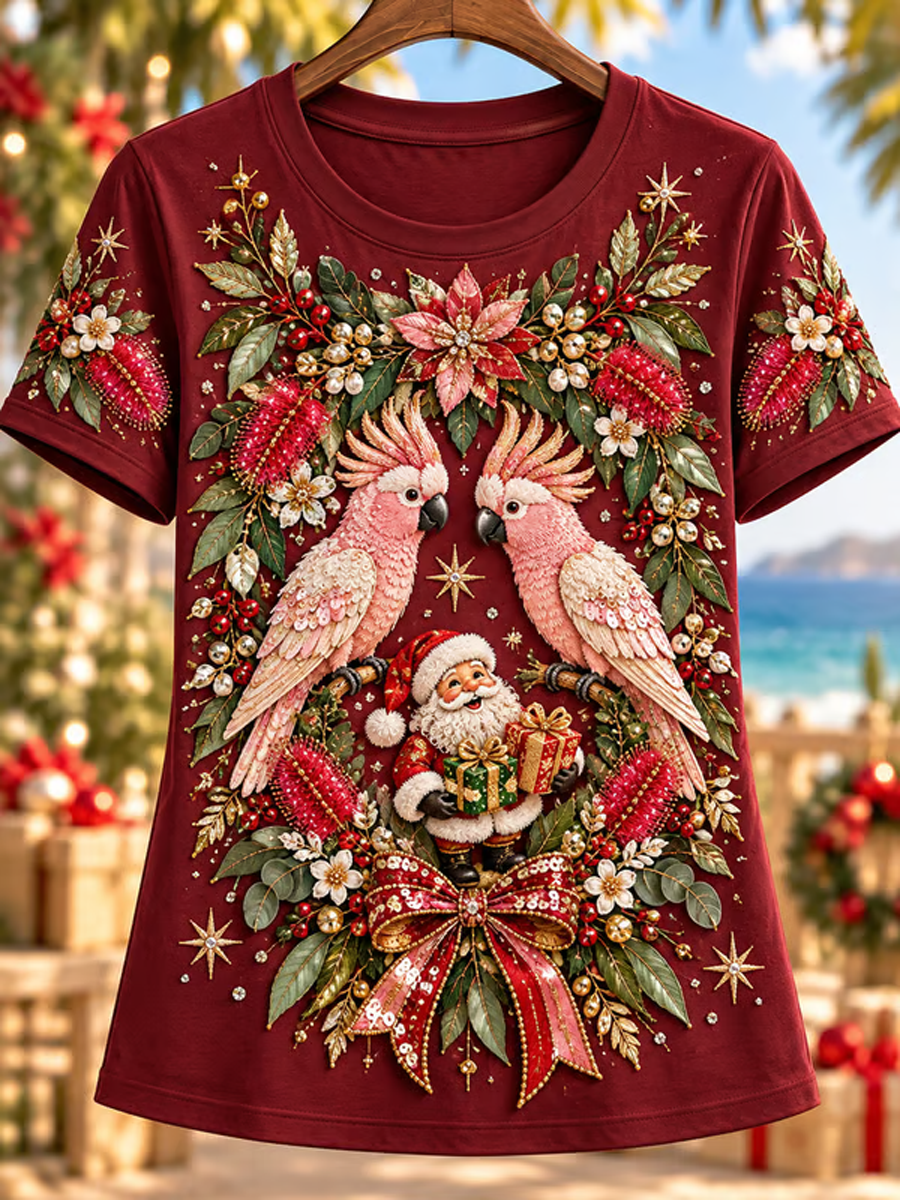 Women's Christmas in Australia Printed short-sleeved T-shirt