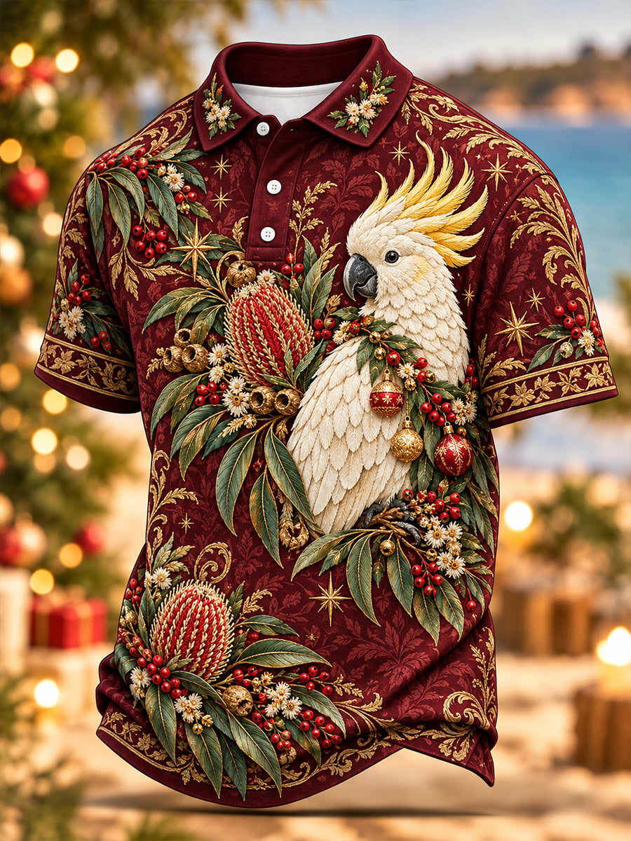 Men's Christmas In Australia Short Sleeve Shirt
