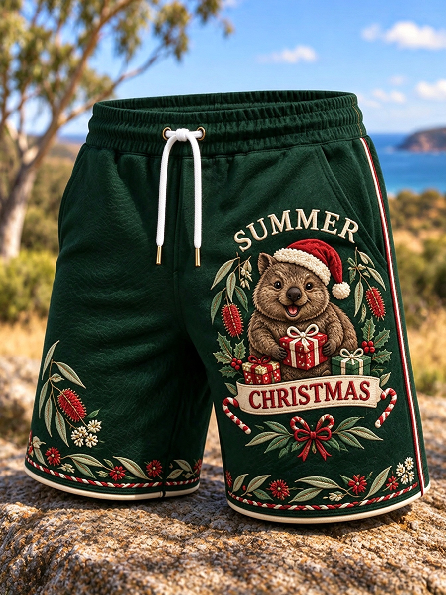 men's Australian Christmas printed shorts