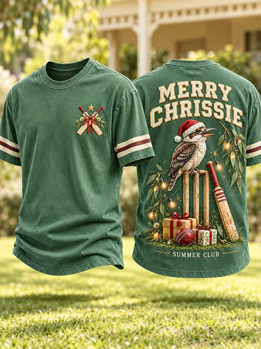 Men's Australian Christmas printed short sleeves t-shirt