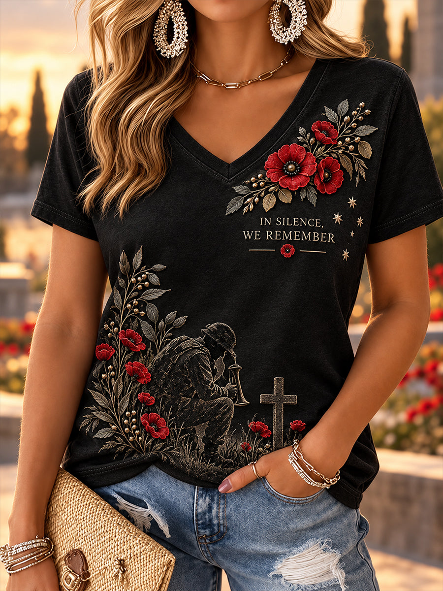 Women's Women's Australian Veterans Remembrance Day Short-Sleeved T-Shirt