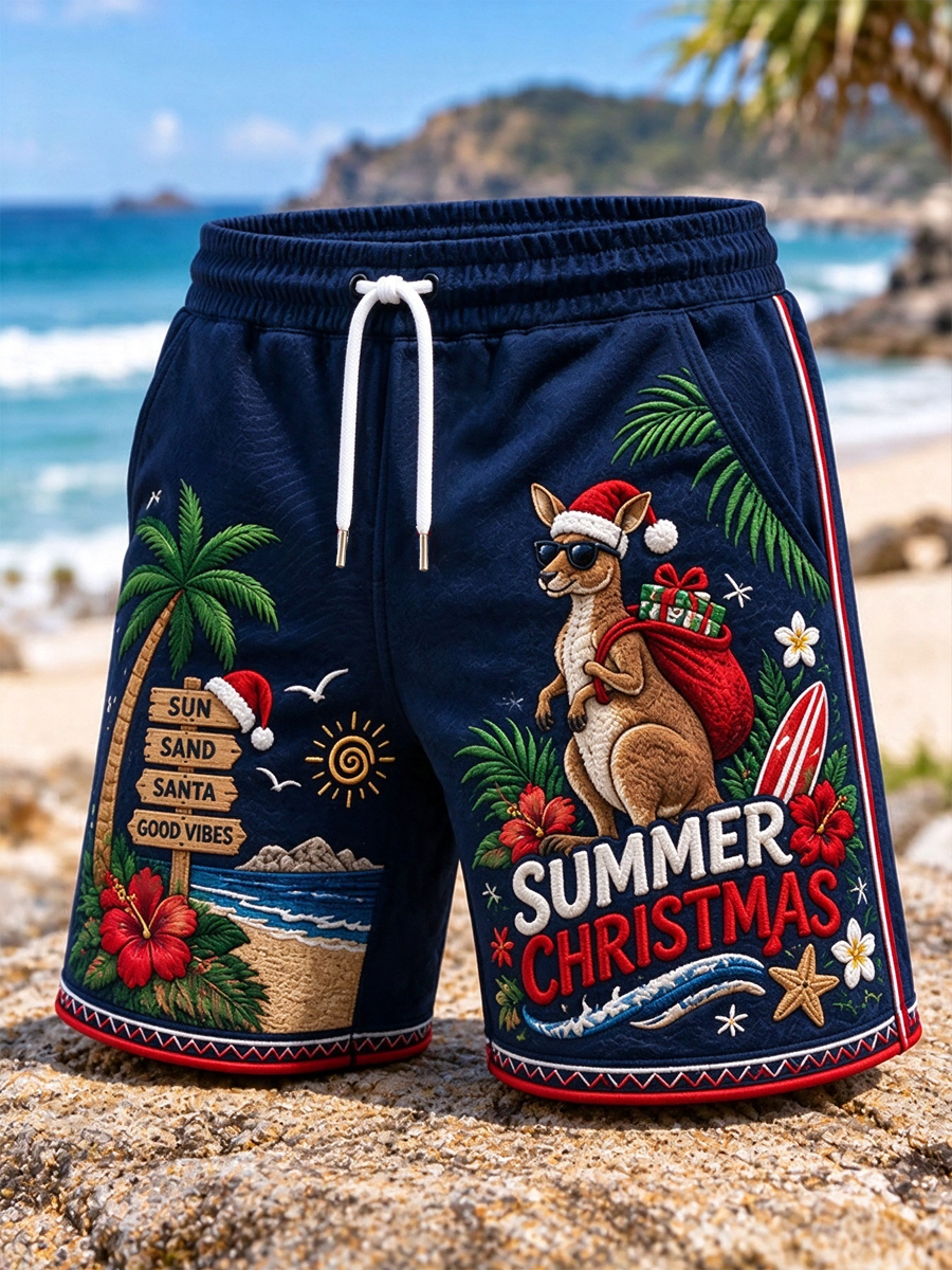 men's Australian Christmas printed shorts