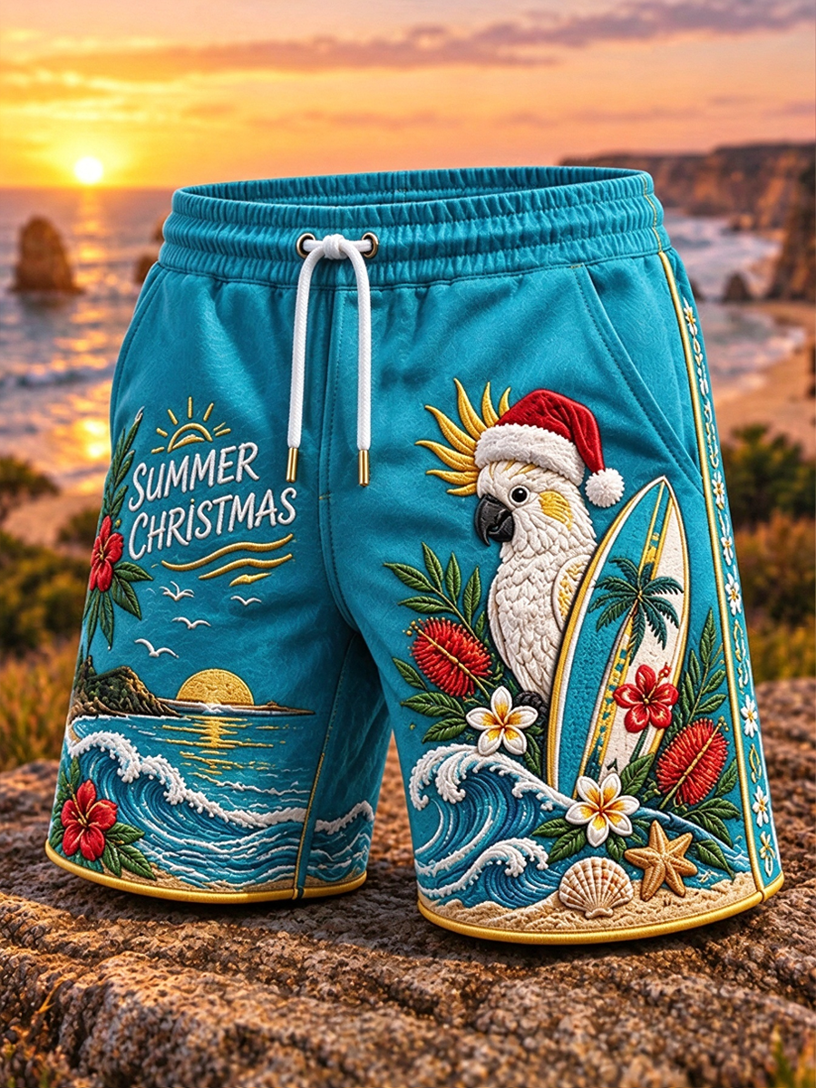 men's Australian Christmas printed shorts