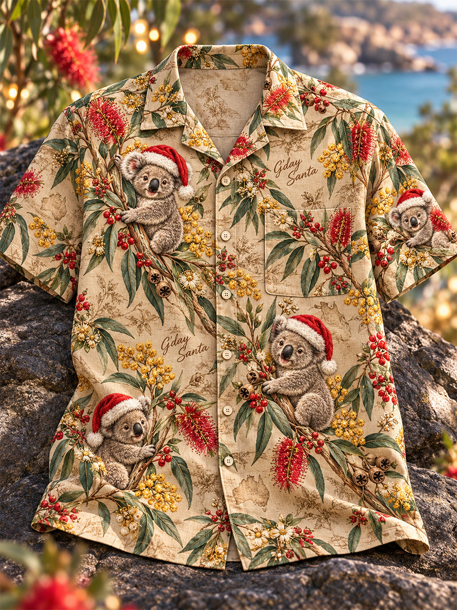 Men's Retro Australian Christmas Short-Sleeve T-Shirt