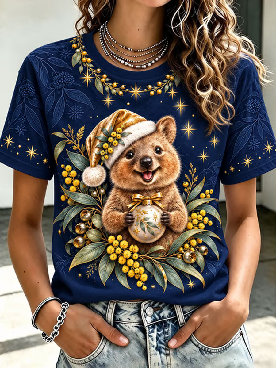 Women's Christmas in Australia Printed short-sleeved T-shirt