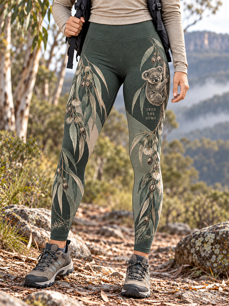 Women's Vintage Australian Outdoor Hiking Stretch Sports Leggings