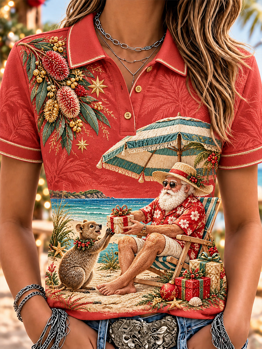 Women's Christmas In Australia Polo T-Shirt