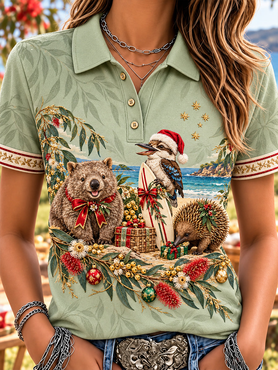 Women's Christmas In Australia Polo T-Shirt