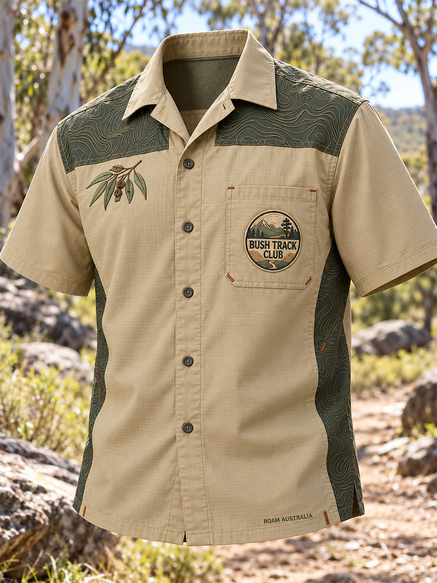 Men's Vintage Australian Outdoor Hiking Cotton-Linen Shirt
