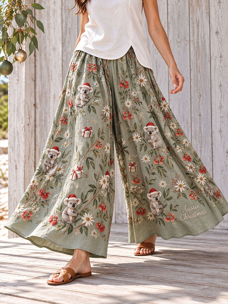 Women's AU Merry Christmas Mate Printed Pants