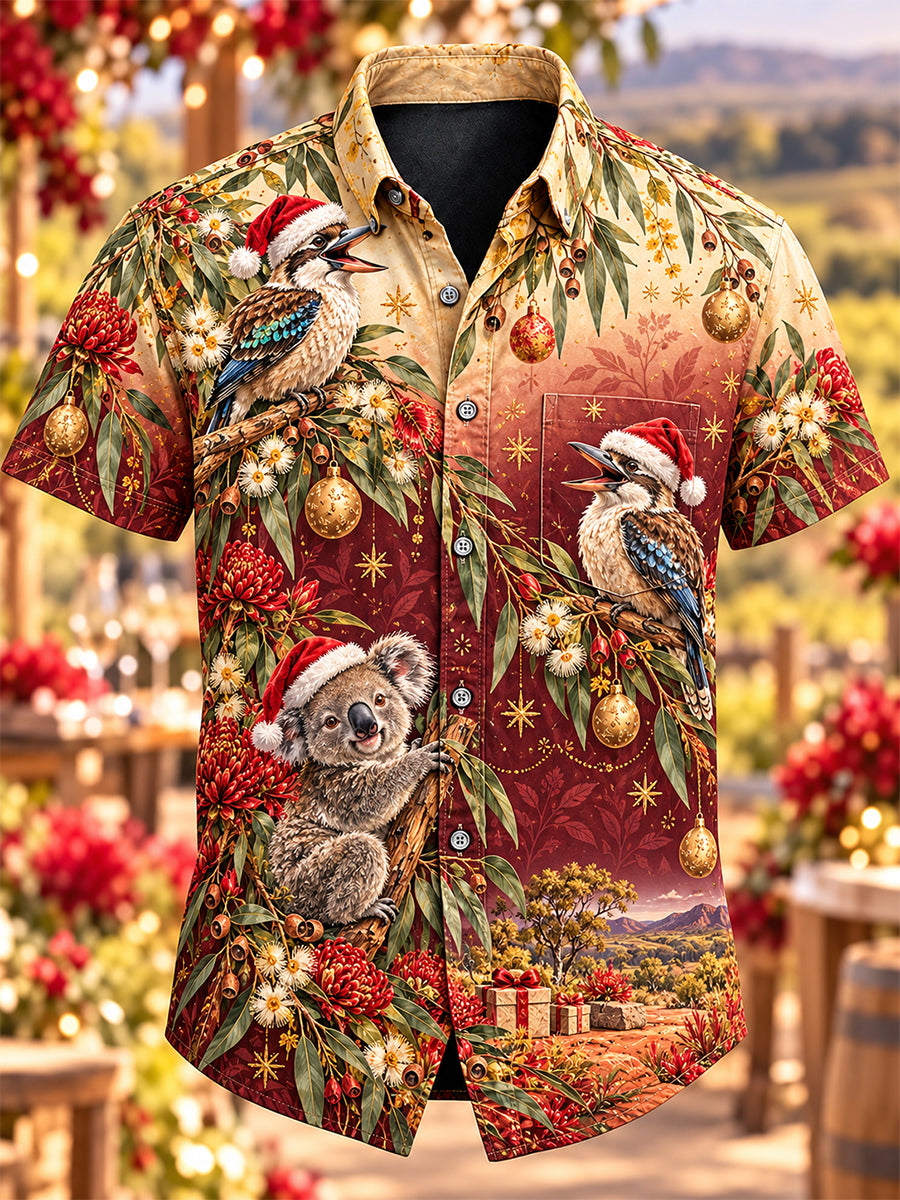 Men's Retro Australian Christmas Short-Sleeve T-Shirt