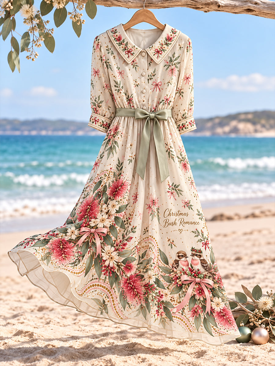 Women's Christmas In Australia Printed Dress