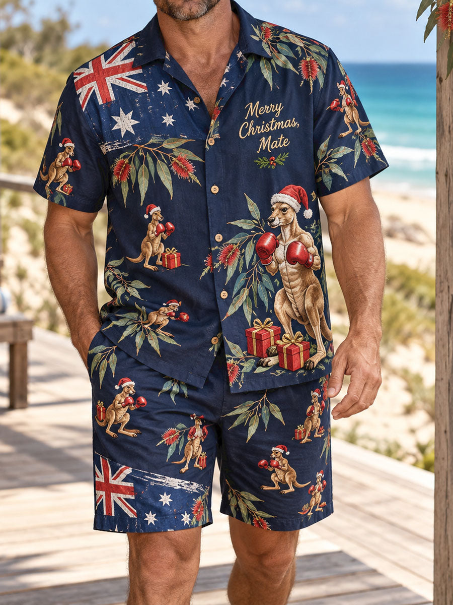 Men's AU Christmas Down Under Art Printed Sets